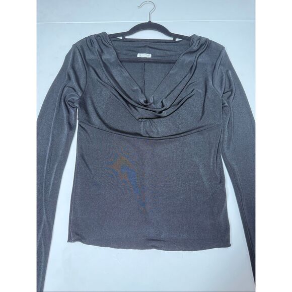 Free People Intimately Running Late Long Sleeve Top Size L Black - Picture 7 of 11